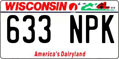 WI license plate 633NPK