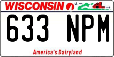 WI license plate 633NPM