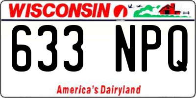 WI license plate 633NPQ