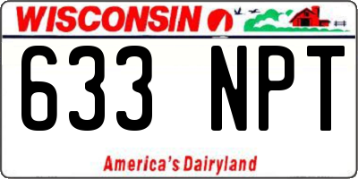 WI license plate 633NPT