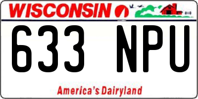 WI license plate 633NPU