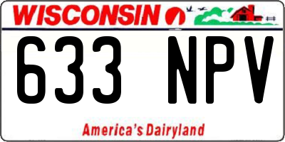 WI license plate 633NPV