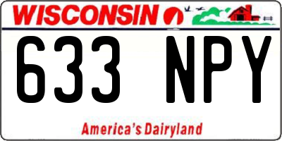 WI license plate 633NPY