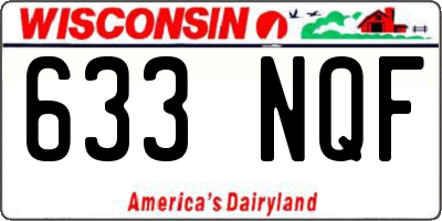 WI license plate 633NQF