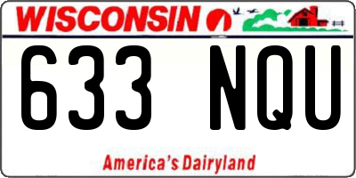 WI license plate 633NQU
