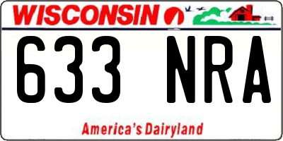 WI license plate 633NRA