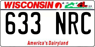 WI license plate 633NRC