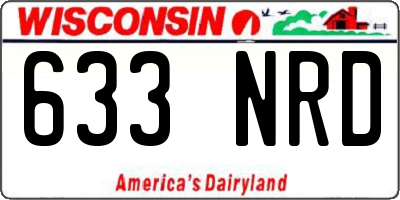 WI license plate 633NRD