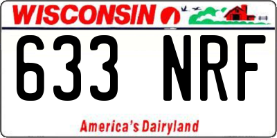 WI license plate 633NRF