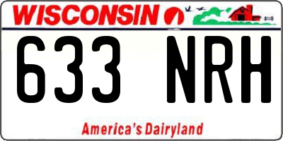 WI license plate 633NRH