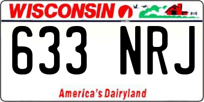 WI license plate 633NRJ