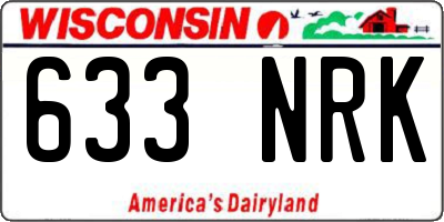 WI license plate 633NRK
