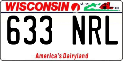 WI license plate 633NRL
