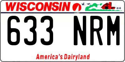 WI license plate 633NRM