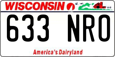 WI license plate 633NRO