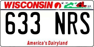 WI license plate 633NRS