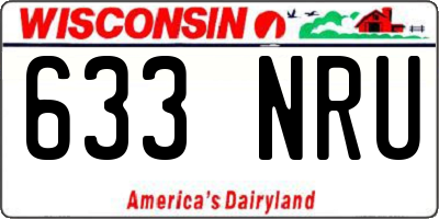 WI license plate 633NRU