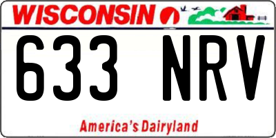 WI license plate 633NRV