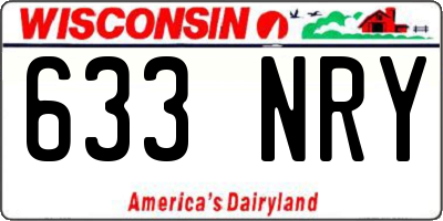 WI license plate 633NRY