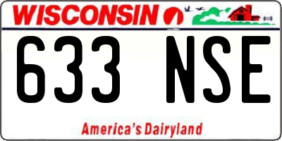 WI license plate 633NSE