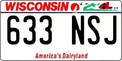 WI license plate 633NSJ