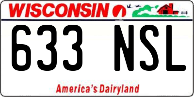 WI license plate 633NSL