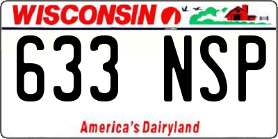 WI license plate 633NSP