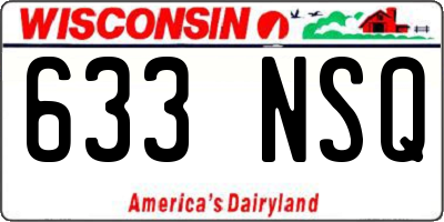 WI license plate 633NSQ