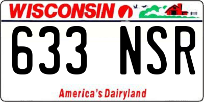 WI license plate 633NSR
