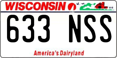 WI license plate 633NSS