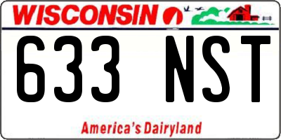 WI license plate 633NST