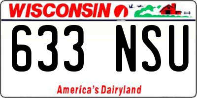 WI license plate 633NSU