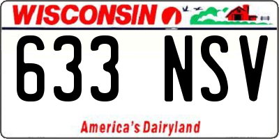 WI license plate 633NSV