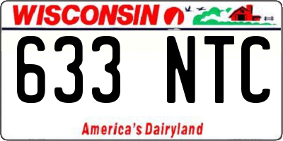 WI license plate 633NTC