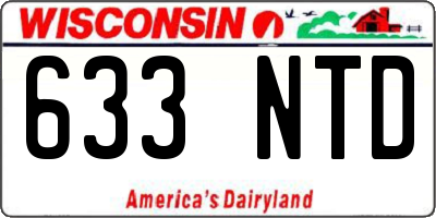 WI license plate 633NTD
