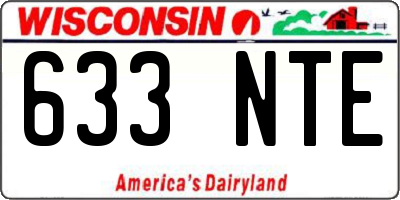 WI license plate 633NTE