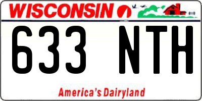 WI license plate 633NTH