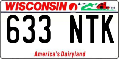 WI license plate 633NTK