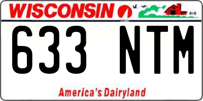 WI license plate 633NTM