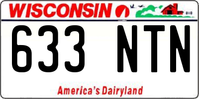 WI license plate 633NTN