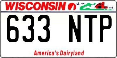 WI license plate 633NTP