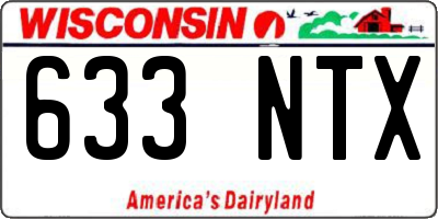 WI license plate 633NTX