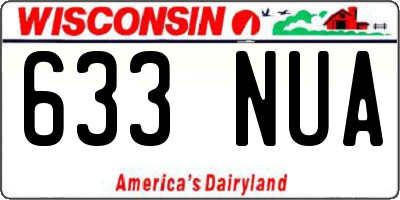 WI license plate 633NUA