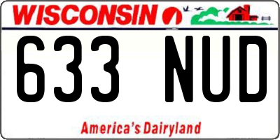 WI license plate 633NUD
