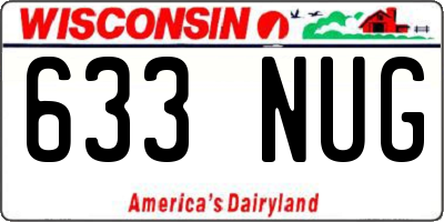 WI license plate 633NUG