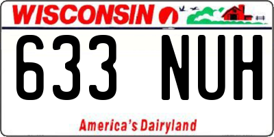 WI license plate 633NUH