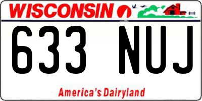 WI license plate 633NUJ