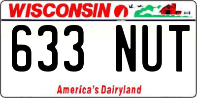 WI license plate 633NUT