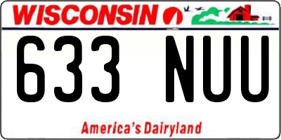 WI license plate 633NUU
