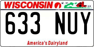 WI license plate 633NUY